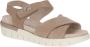 Caprice Bruin Suède Casual Open Sandalen Brown Dames - Thumbnail 1