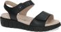 Caprice Zwarte Casual Open Platte Sandalen Black Dames - Thumbnail 1