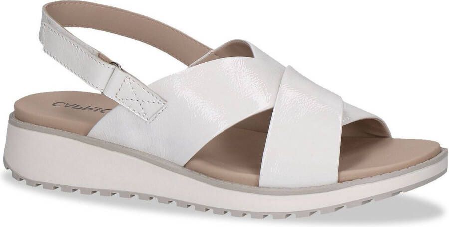 Caprice Witte Casual Open Platte Sandalen White Dames