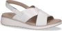 Caprice Witte Casual Open Platte Sandalen White Dames - Thumbnail 1