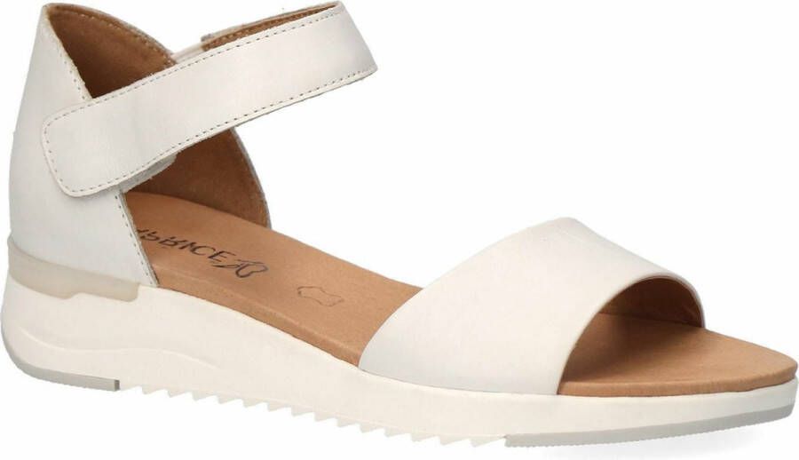 Caprice Witte Open Platte Sandalen Vrouwen White Dames