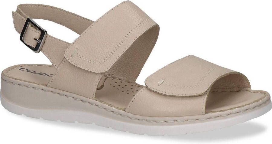 Caprice Beige Casual Open Platte Sandalen Beige Dames