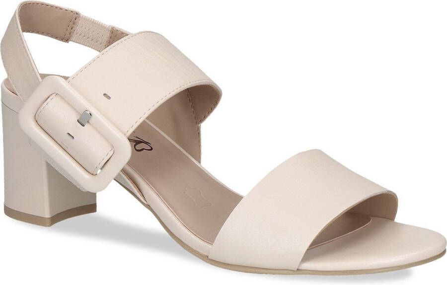 Caprice Beige Casual Open Platte Sandalen Beige Dames