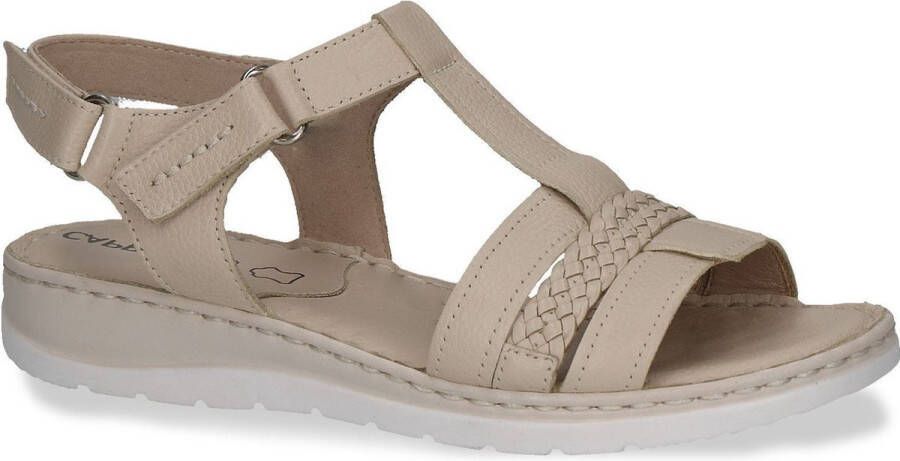 Caprice Beige Casual Open Flat Sandals Beige Dames