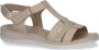 Caprice Beige Casual Open Flat Sandals Beige Dames - Thumbnail 1