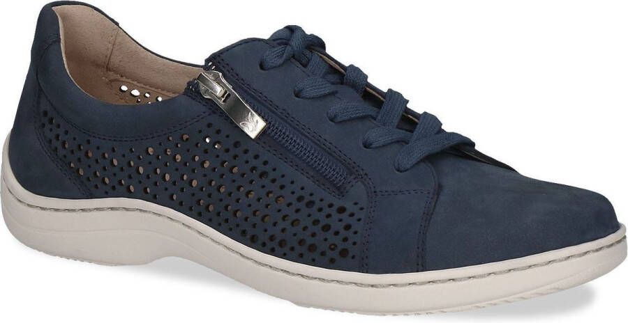 Caprice Blauwe Ocean Nubuc Sneakers Vrouwen Blue Dames