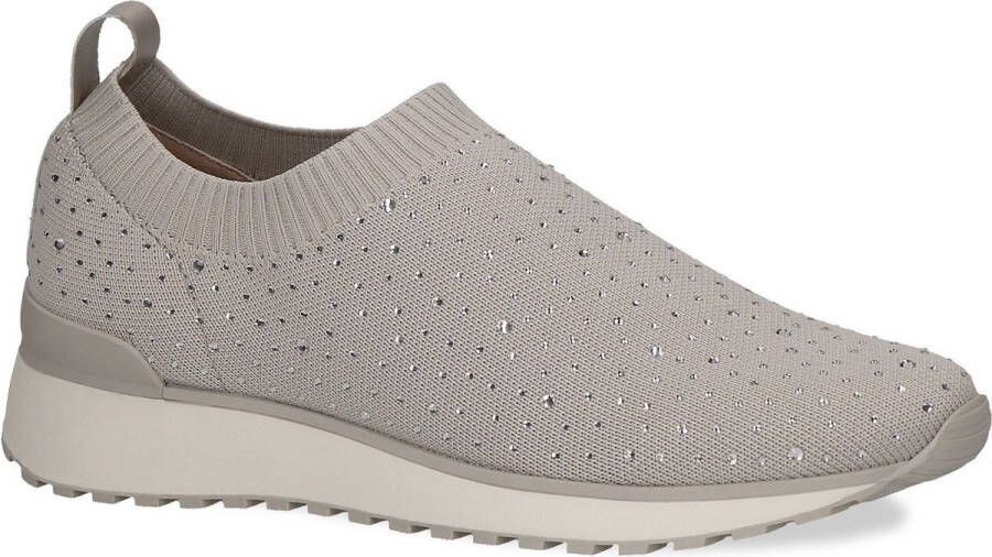 Caprice Slip-on sneakers slipper vrijetijdsschoen halfhoge schoen met fonkelende strass-steentjes