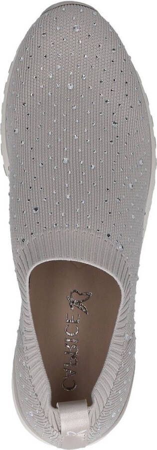 Caprice Slip-on sneakers slipper vrijetijdsschoen halfhoge schoen met fonkelende strass-steentjes