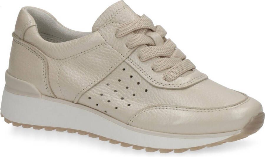 Caprice Witte Leren Sneakers voor Vrouwen White Dames