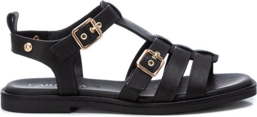 Carmela Stijlvolle Platte Sandalen voor Vrouwen Black Dames