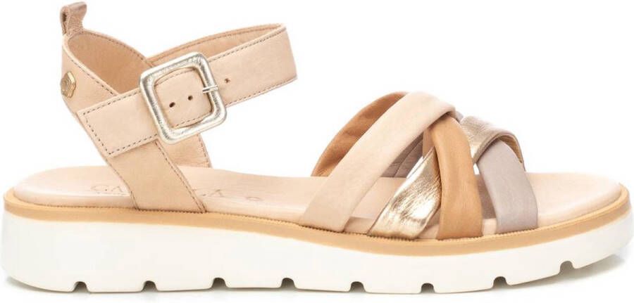 Carmela Stijlvolle Platte Sandalen Beige Dames