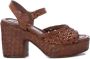 Carmela Elegante High Heel Sandalen Brown Dames - Thumbnail 1