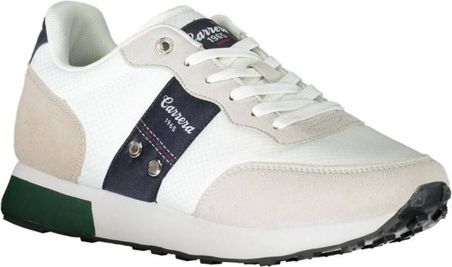 Carrera Sportieve witte sneakers met veters contrastdetails logo Multicolor Heren