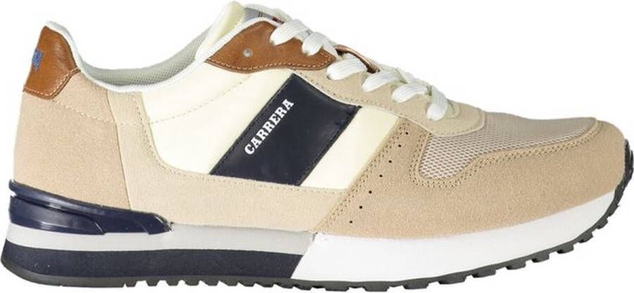 Carrera Sportieve Beige Vetersneakers Contrastdetails Beige Heren