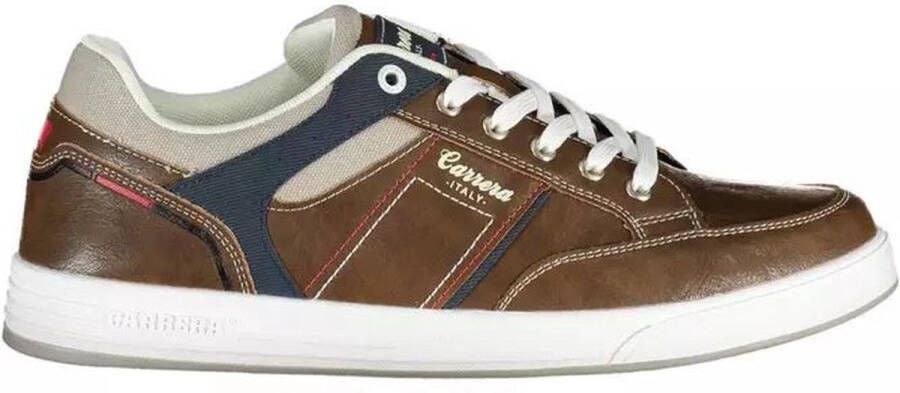 Carrera Bruine Polyester Sneaker met Veters en Logo Brown Heren