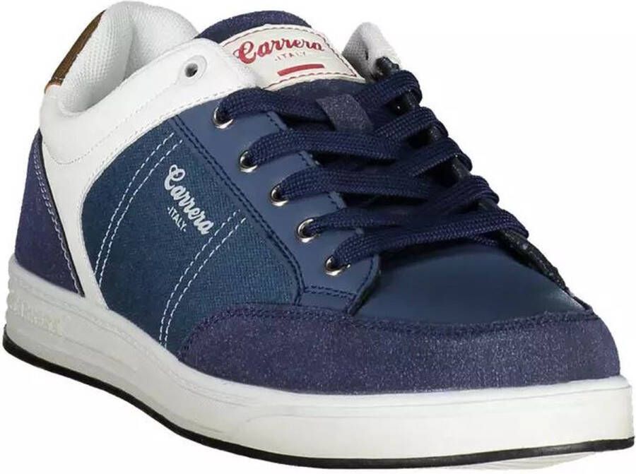 Carrera Blauwe Polyester Sneaker met Veters en Logo Blue Heren