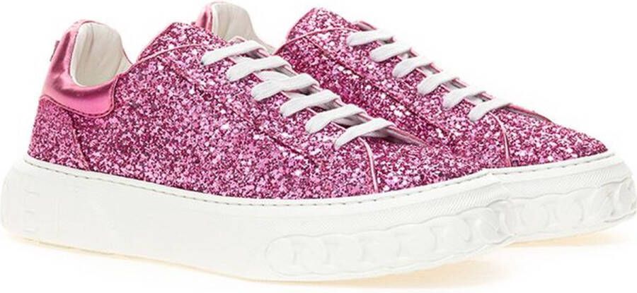 Casadei Fuchsia Elegance Leder Sneakers Pink Dames