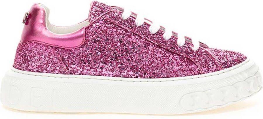 Casadei Fuchsia Elegance Leder Sneakers Pink Dames