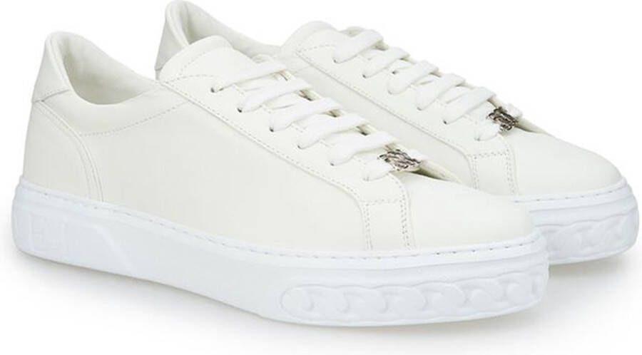 Casadei Witte Leren Sneaker White Dames