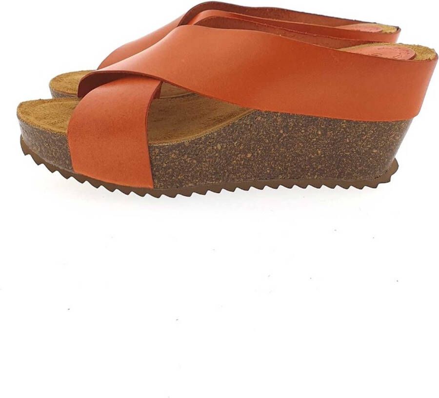 Casarini 23002 plateau kruisband slipper oranje