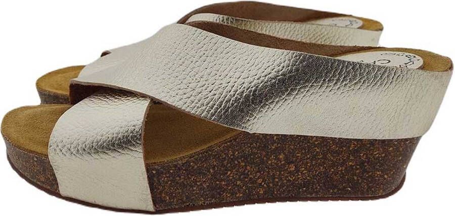 Casarini wedge slipper goud