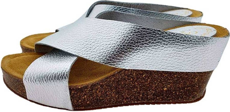 Casarini wedge slipper zilver