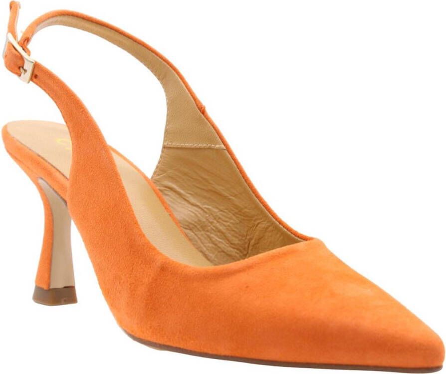 Ctwlk. Peep Toe Hiel met Petticoat Orange Dames