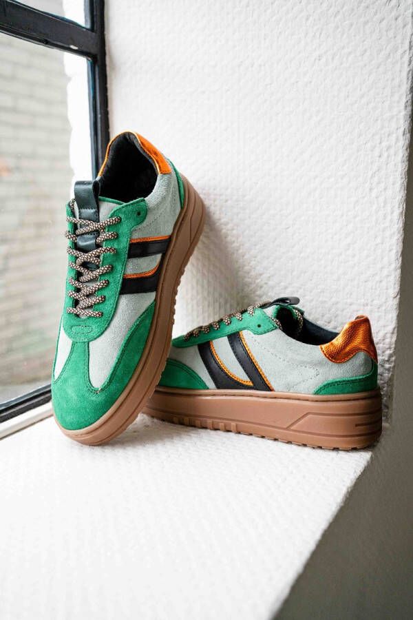 Cellini Sneakers groen Leer