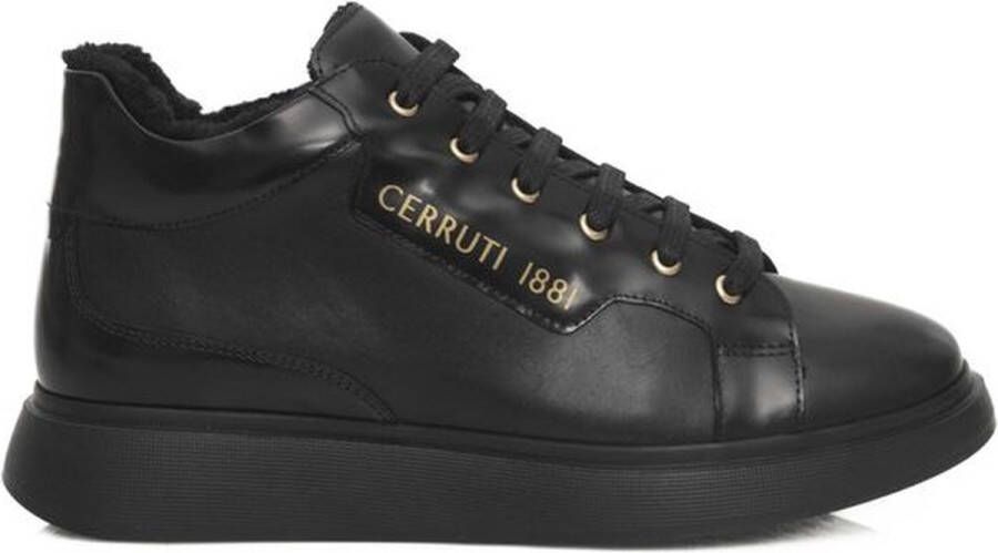 Cerruti 1881 Echt Lederen Platformsneakers Met Logo-Ontwerp Aan De Zijkant