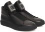 Cerruti 1881 Hoge Top Leren Sneakers met Rubberen Zool Black Heren - Thumbnail 1