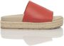 Cerruti 1881 Platform Sandalen van Echt Leer Red Dames - Thumbnail 1