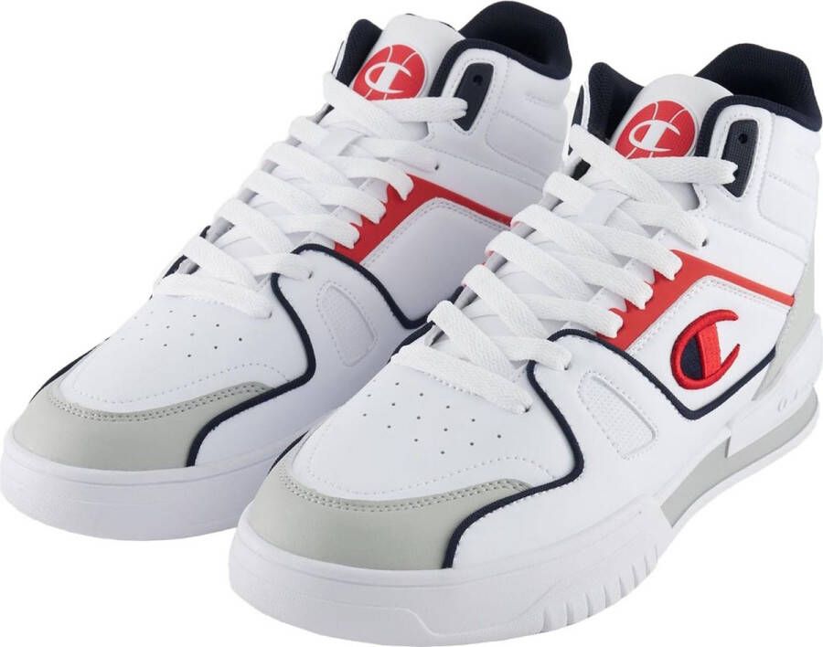 Champion 3 POINT MID heren sneaker basketbal S22119-CHA-WW010 wit blauw rood