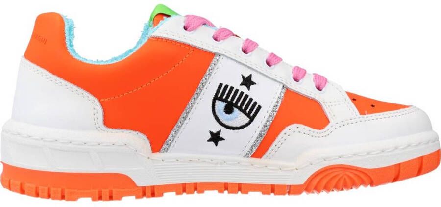 Chiara Ferragni womens leather sneakers Cf 1 Collection Oranje Dames