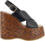 Chloé Zwarte Leren Sleehak Slingback Schoenen Black Dames - Thumbnail 1