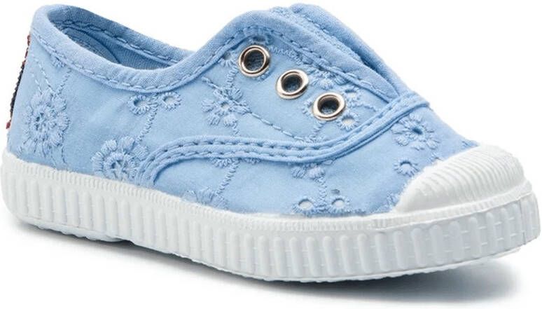 Cienta Meisjes Sneaker Borduur Blauw