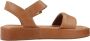 Clarks Alda Strap Platte Sandalen Brown Dames - Thumbnail 1