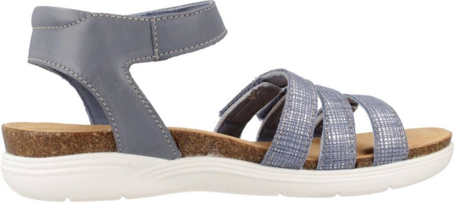 Clarks Stijlvolle Platte Sandalen voor Vrouwen Blue Dames