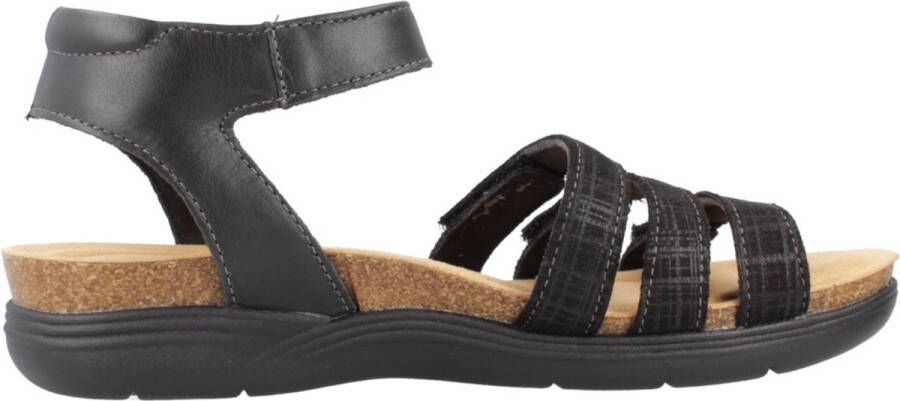 Clarks Stijlvolle Platte Sandalen voor Vrouwen Black Dames