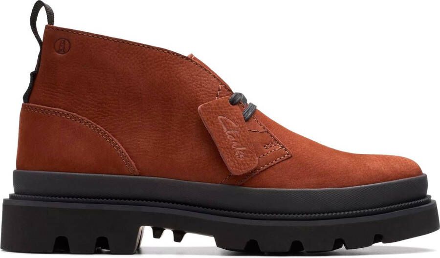 Clarks Bruine Heren Enkellaars Comfortabel Leer Brown Heren