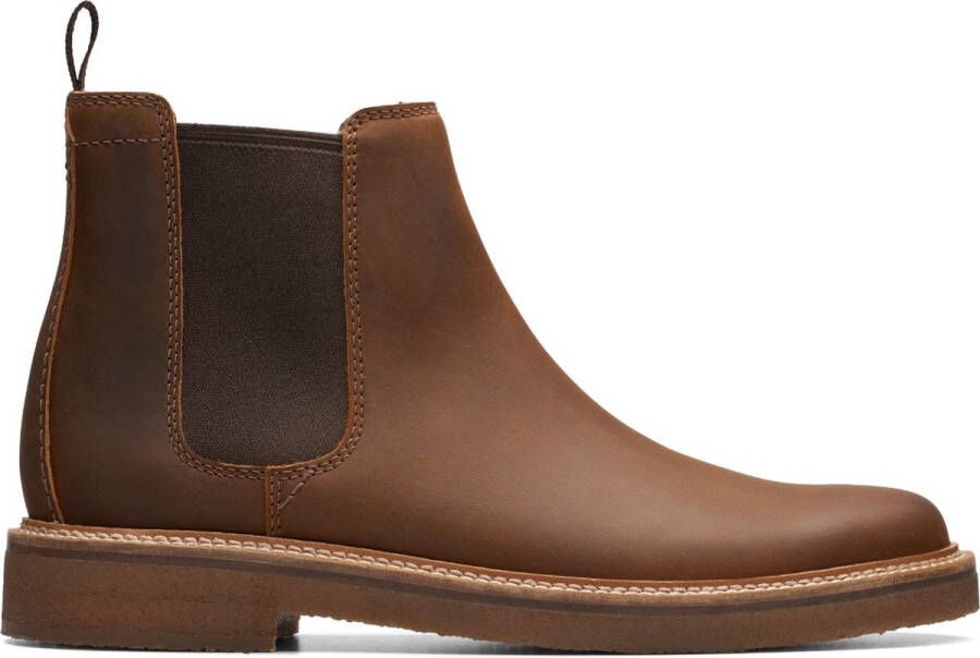 Clarks Bruine leren Chelsea boot voor heren Brown Heren