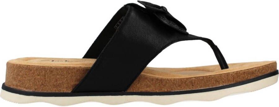 Clarks Flip Flops Black Dames