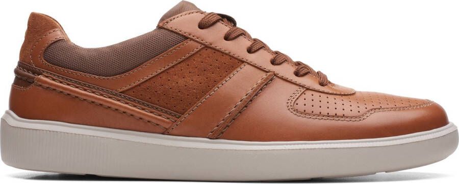 Clarks Cambro Race Heren Sneakers Dark Tan Combi