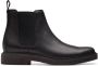 Clarks Zwarte Leren Enkellaars Heren Black Heren - Thumbnail 1