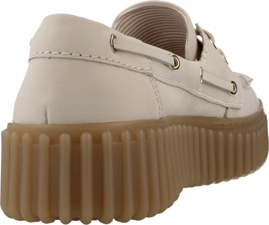Clarks TORHILL BOAT Dames veterschoenen Wit beige