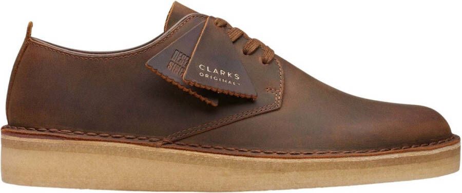 Clarks Coal London Beeswax Bruin Leer Lage veterschoenen Heren