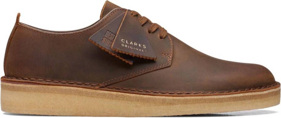 Clarks Coal London Beeswax Bruin Leer Lage veterschoenen