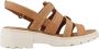 Clarks Stijlvolle Platte Sandalen Brown Dames - Thumbnail 1