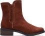 Clarks Dames Maye Zip D 4 dark tan suede - Thumbnail 1