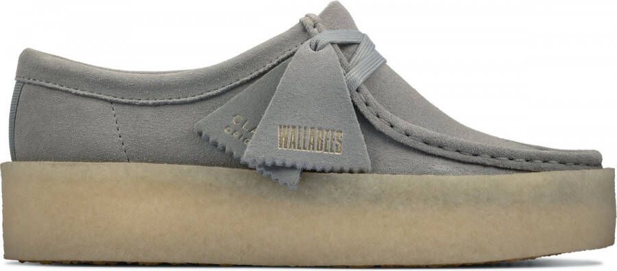 Clarks Dames schoenen Wallabee Cup D light grey suede