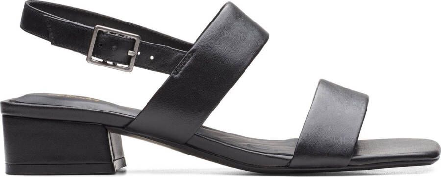 Clarks Zwarte Leren Sandalen Seren25 Black Dames